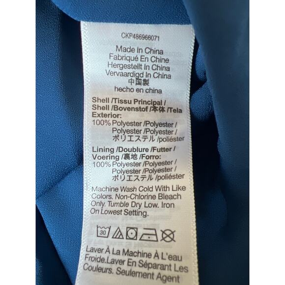 Madewell Dress Smocked Halter Midi Boho Dress in Blue Floral Print Size 8 - Picture 6 of 8